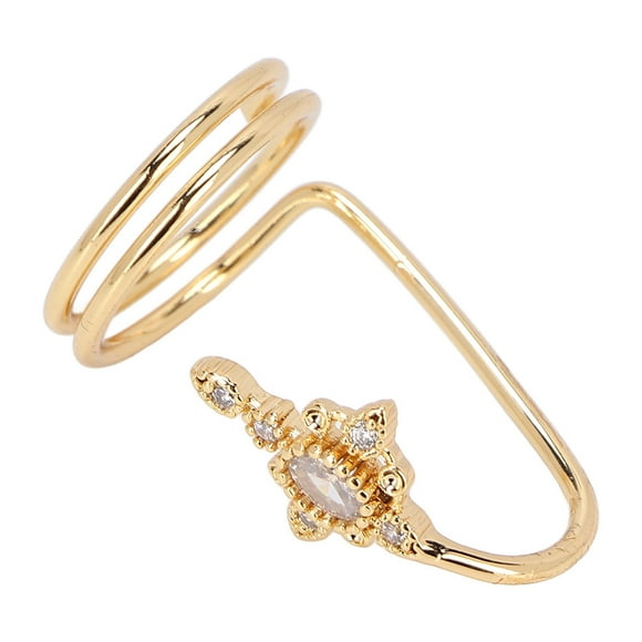 Nail Cover Tip Rings, Widely Used Exquisite Workmanship Electroplated Copper Finger Tip Ring For Parties Weddings Golden