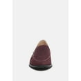 thumbnail image 3 of SARA Burgundy Suede Slip-on Loafers, 3 of 6