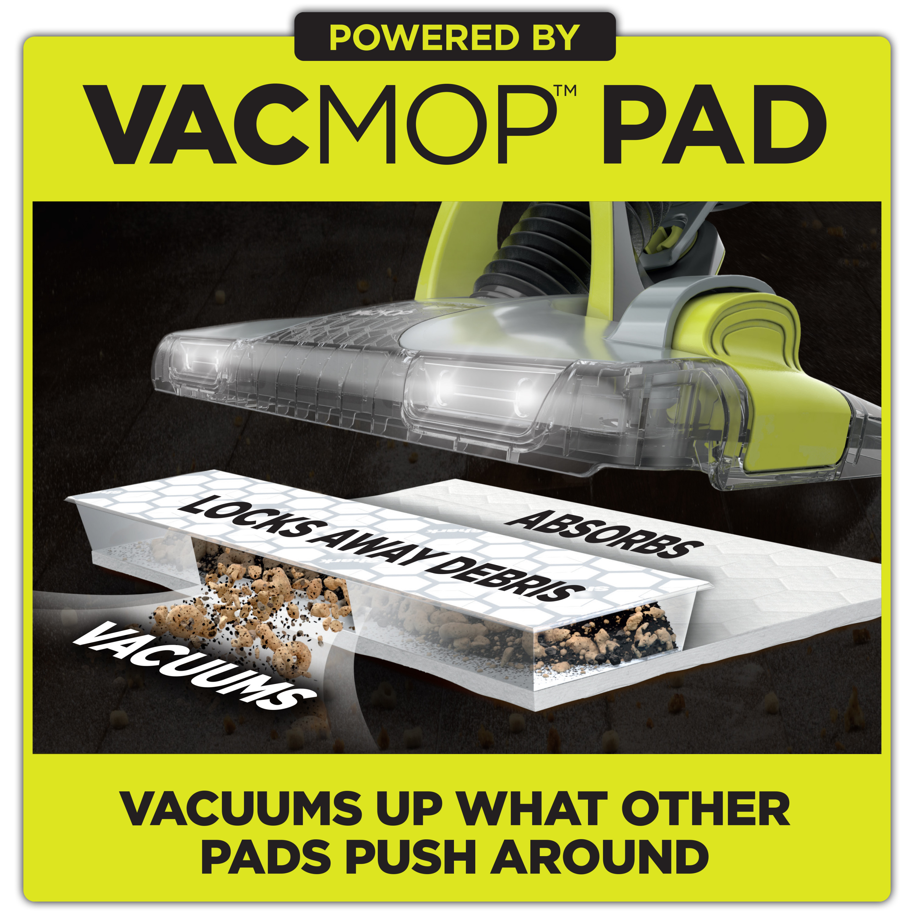 Shark VACMOP Cordless Hard Floor Vacuum Mop with 2 Disposable VACMOP Pads & 12oz. Shark VACMOP Multi-Surface Cleaner, VM250 - image 2 of 13