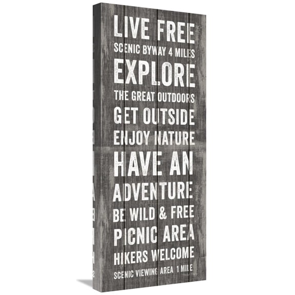 Global Gallery's 'Simple Living Gray Panel II' By Michael Mullan Stretched Canvas Wall Art