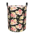 thumbnail image 2 of Uemuo Rose Flowers Pattern Circular Laundry Hamper Basket with handles,Collapsible laundry basket,Large capacity laundry hamper,Laundry Organizer-Medium, 2 of 8