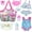 Blue, variant on ZITA ELEMENT 12 Pcs Baby Doll Accessories, Baby Doll Clothes DIaper Bag, Baby Doll Feeding and Caring Set