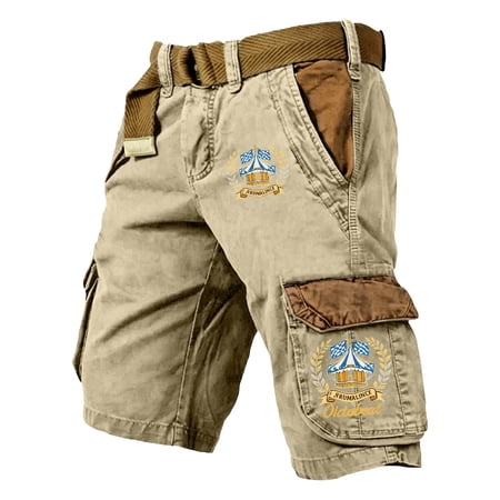 Byoo Little Boyoo Tent Printed Cargo Shorts Oktoberfest Multi Pocket Bottoms Holiday Kid Trousers