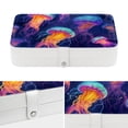 thumbnail image 4 of Jellyfish PU Leather Earring Organizer with Removable Compartment - Portable Jewelry Stand, Bracelet Holder, Display Case, 4 of 6
