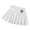 White, variant on GobdXE Waist Crest Patch Embroidery Full Elastic Waist Permanent Pleated Skort Built In Anti Exposure Lining Back To School Uniform Bottom for Girls 3-4 Years,Black