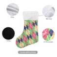 thumbnail image 4 of Ryvnso Christmas Stockings Checkered Grid 17.7" Large Stocking Decoration 1 Pack, 4 of 7