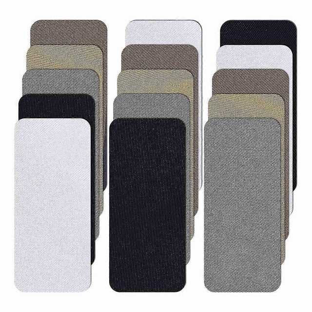 Iron on Patches for Clothes,15 PCS Fabric Patches for Clothes, 5 Shades Iron on Patch for Clothing,Clothing Patches Iron