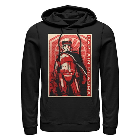 Men's Star Wars The Force Awakens Captain Phasma Poster  Pull Over Hoodie Black 2X Large