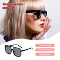 thumbnail image 4 of Sonducket Gafas ópticas Gafas con montura negra Protección de moda Accesorios de ropa de marco grande para protección de ojos Lentes Gris con borde negro, 4 of 6