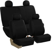 FH Group Light & Breezy Seat Covers for Auto, 4 Headrests Full Auto Seat Covers Set, Black