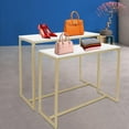 thumbnail image 2 of Gold 2 Tier Shoes Display Stand Rack, Commercial Retail Display Stand, Retail Stores Metal Display Shelf for Homes, Clothing Shops, Hotels, High Bearing Capacity, 2 of 9