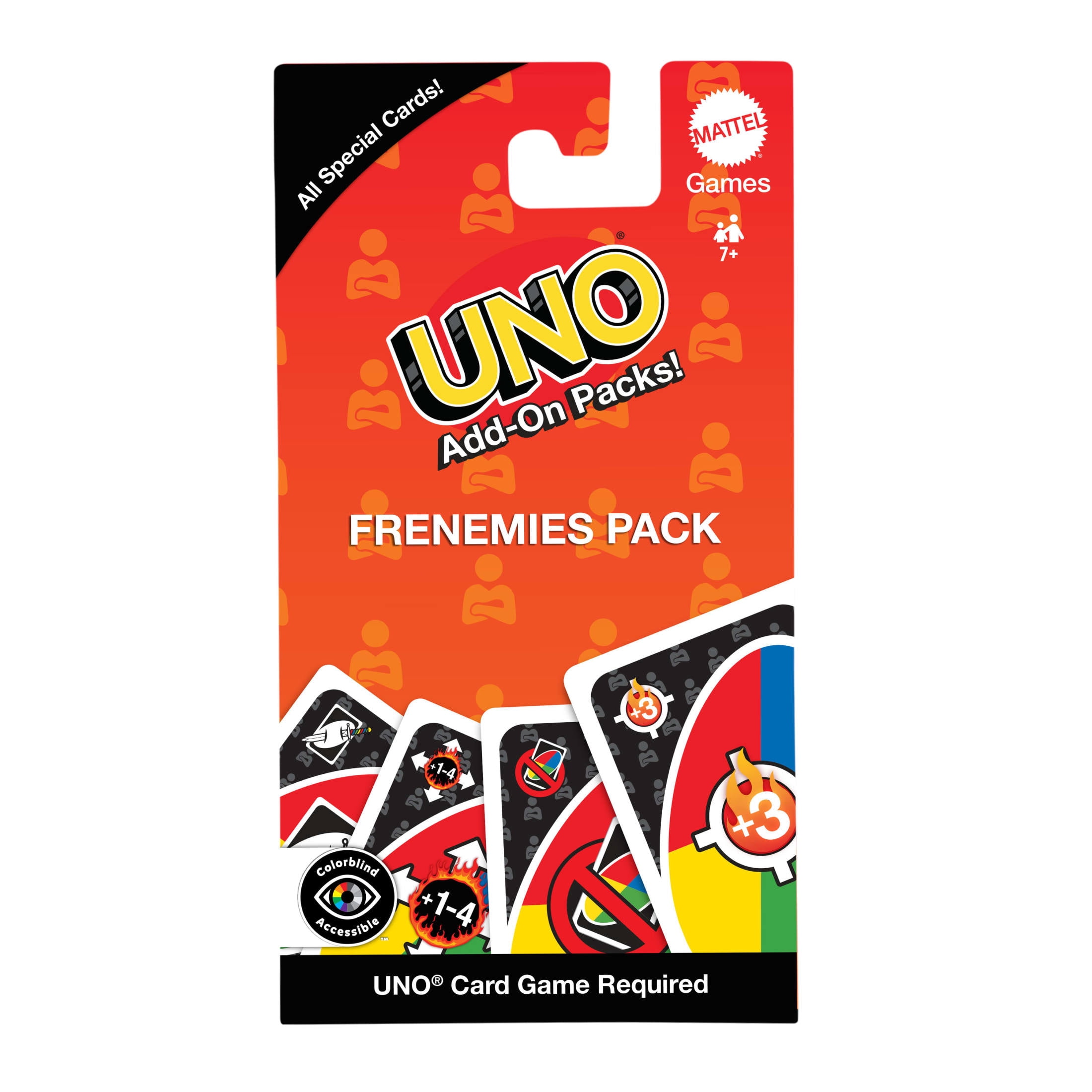 UNO Add-on Packs Card Game Frenemies Pack for Kids, Family Nights, Travel, Camping & Parties