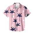 thumbnail image 6 of Mens Hawaiian Shirt Short Sleeve Summer Big and Tall Tropical Print Button Down Shirts for Men Trendy Holiday Beach Shirts Red 5XL, 6 of 7