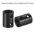 thumbnail image 5 of Unique Bargains M10 M4 Thread Sleeve Stud Pipe Connector Round Coupling Nut Black 4 Pack, 5 of 5