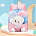 thumbnail image 2 of CUZIBR Cute 3D Plush Rabbit Toddler Backpack Lightweight Kids Backpack Adjustable Breathable Shoulder Straps Small Storage Daypack For Toddler Travel Daily School Bag, 2 of 9