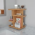 thumbnail image 2 of Lavish Home Makeup Organizer - Rotating Eco-Friendly Modern Bamboo Carousel, 2 of 6