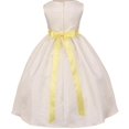 thumbnail image 2 of Little Girl Dress Kids 3D Flower Petals Beaded Special Occasion Flower Girl Dress Flower Girls Dresses Yellow 2 (K20D4F), 2 of 4