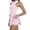 Pink, variant on Wdgfv Womens Zip Front Tennis Dress High Neck Sleeveless Workout Golf Dresses Build in Shorts with Pockets