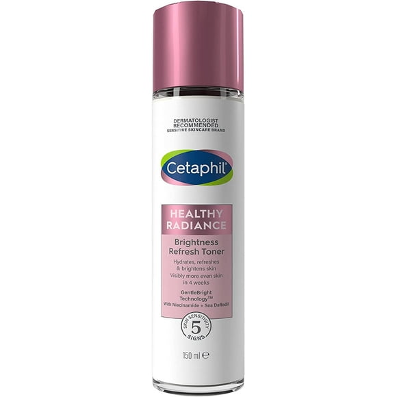 Cetaphil Toner Rafraîchissant Éclat Sain avec Niacinamide 150ml, Toner Visage contre l'Hyperpigmentation avec Niacinamide, Compatible Vegan