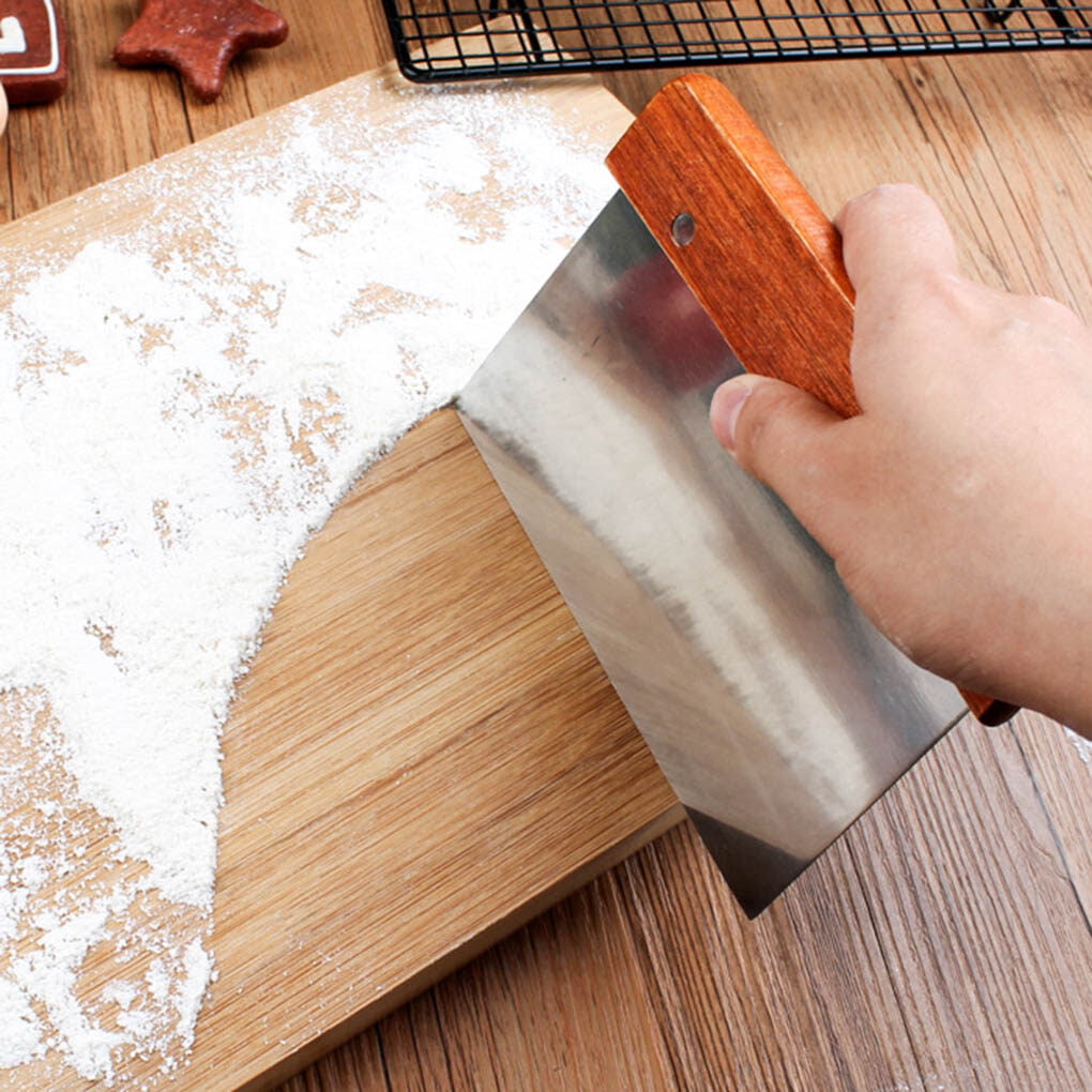 Dough Scraper, Wooden Scraper, Wooden Knife, Bread Making Tool