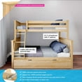 thumbnail image 2 of BEDSMART Solid Wood Twin Over Full Bunk Bed With Trundle | Natural, 2 of 6