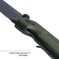 thumbnail image 3 of CRKT Overland Compact Outdoor Survival Folding Knife with Frame Lock: D2 Plain Edge Blade, G10 Handle, Pocket Clip, 6277, 3 of 6