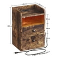 thumbnail image 2 of Buro Mesa de Noche FABATO Madera Luz LED RGB Estación de Carga USB 69 cm x 40 cm x 13.5 cm, 2 of 6