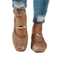 thumbnail image 3 of Willtoo Mesh Mary Jane Flats for Women Jelly Mesh Ballet Flats Clear Hollow Sandals Slip on House Slippers Dressy Ballerina Shoes Low Top Metal Buckle Lightweight Breathable Summer Beach, 3 of 7