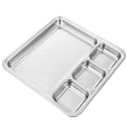 thumbnail image 4 of EeaseCA 1Pc Stainless Steel Plate Household Divided Plate Fruit Plate Breakfast Plate, 4 of 7