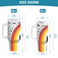 thumbnail image 6 of Yayeee 30oz Stainless Steel Tumbler with Straw and Handle Double-Wall Insulated Travel Water Bottle, Black Cat Rainbow, 6 of 8