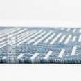 thumbnail image 4 of Unique Loom Outdoor Modern Collection Area Rug - Tambor (2' x 6' Runner Blue/Ivory), 4 of 6