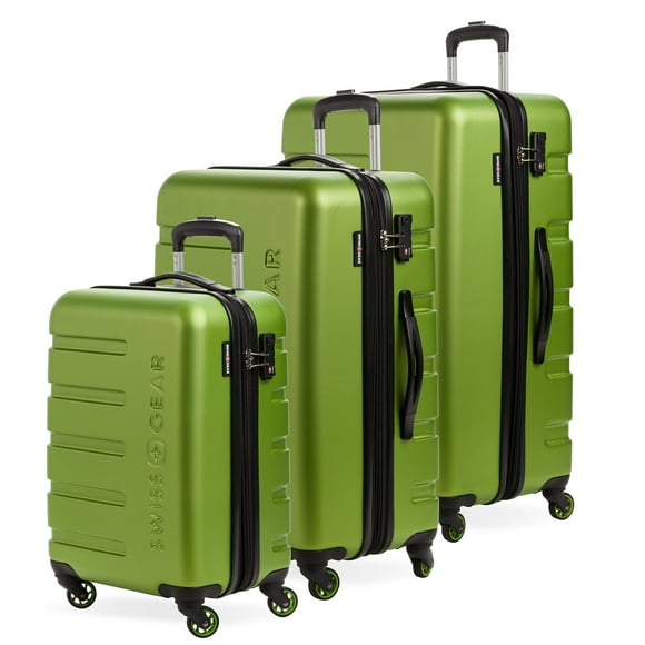 Juego de 3 piezas expandible Luggage SwissGear 7366 Hardside, color verde