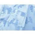 thumbnail image 3 of Beezizac Satin Pajamas for Girls - Blue Silky Long-sleeved Set with Sweet Bows Pattern Size 10, 3 of 7