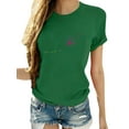 thumbnail image 1 of Innerwin Hauts Imprimé Pissenlit T-Shirts pour Femmes Col Rond Vintage Vert TG, 1 of 2