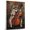 Alaskan Klee Kai, variant on Plott Hound Cute Dog Cello Stretched Canvas Size 8x12 – Retro Plott Hound Dog Batter in Action With Cello for Themed Living Room