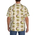 thumbnail image 3 of Balery Frogs Camisa Casual de Manga Corta con Botones para Hombre, Texturizada, Estilo Cubano, para Playa, Verano-Small, 3 of 5