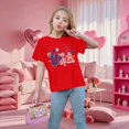 thumbnail image 5 of EnJoCho Boys Girls 4th of July Shirt Cotton Kid Red White and Blue USA American Flag Shirts Comfortable Patriotic Top Printed T-Shirt 4th of July Kids Star Print T-Shirt, 5 of 8