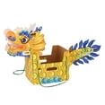 thumbnail image 3 of Juguetes de dragón de papel chino, accesorios creativos 3D, decoración de Año Nuevo chino. amarillo con cabeza, 3 of 8