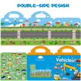 thumbnail image 2 of Libro de pegatinas reutilizable RUSON Vehicles Truck Kids 2-4 años, 2 of 7