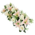 thumbnail image 1 of Flmtop 18Pcs Artificial Flowers Fashion Delicate DIY Artificial Rose Lily Flowers for Household, 1 of 11