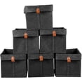 thumbnail image 3 of HLONK Foldable Cube Storage Bin(6 Pack ) Storage Baskets for Shelves  Closet 9x9 Storage Cube Bins Baskets for Cube Organizer  Fabric Storage Cubes for Storage Home Organization with Hand, 3 of 12