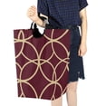 thumbnail image 4 of Yayeee Freestanding Laundry Hamper with Handle Collapsible Large Storage Basket for Clothes, Red Circles, 4 of 7