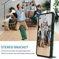thumbnail image 4 of for Samsung Galaxy A54 5G Case with Slide Camera Cover, [Military Drop Protection] [Snug Touch] Hard Back & Soft Edge Phone Case with Stereo Bracket for Samsung A54 5G 6.4" LTT Dark Green, 4 of 18