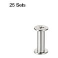 thumbnail image 4 of M4x12mm Round Cross Head Screw Post Binding Leather Fastener, Nickel Plated, 25Sets, 4 of 4