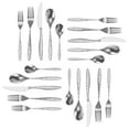 thumbnail image 5 of MegaChef La Vague 20 Piece Flatware Utensil Set, Stainless Steel Silverware Metal Service for 4 in Silver, 5 of 6