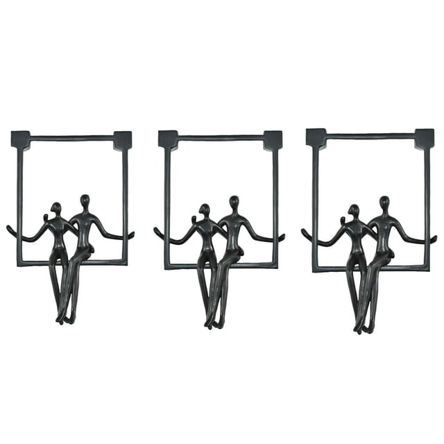 Adam & Friends Swinging Couple Sculpture | 3-Pack