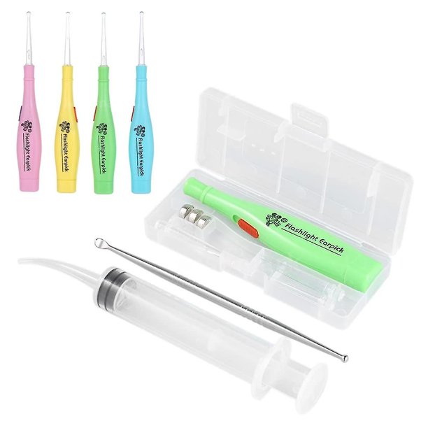 Herramienta para Quitar Piedras de Amígdalas Kit de Eliminación de Cerumen Led Juego de Herramientas de Limpieza Desmontable de Acero Inoxidable con Caja de Almacenamiento