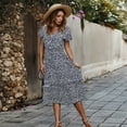 thumbnail image 1 of Summer Dresses for Women Maxi Dress Floral Dress Short Sleeve Elegant Dress, 1 of 6