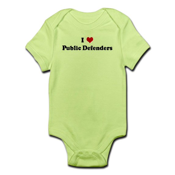 CafePress - I Love Public Defenders Infant Bodysuit - Baby Light Bodysuit