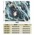 thumbnail image 4 of Cozy Warm Plush Throw Demon Slayer Tokitou Muichirou Fluffy Blanket for Bed Couch Living Room 50"x40", 4 of 8